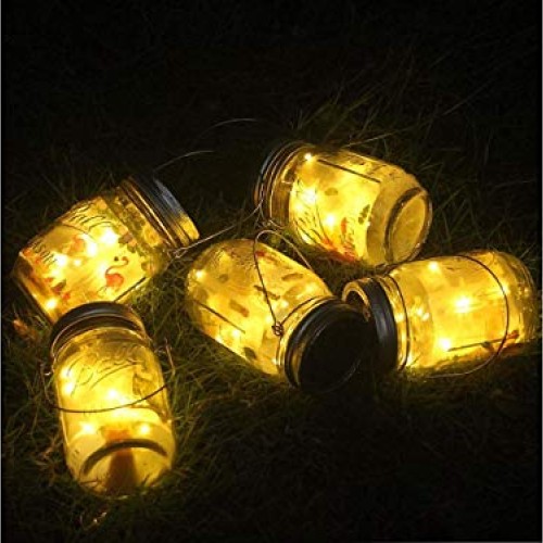 Bethlehem Lighting Solar Mason jar Light, 8 Pack 30Led Waterproof ...