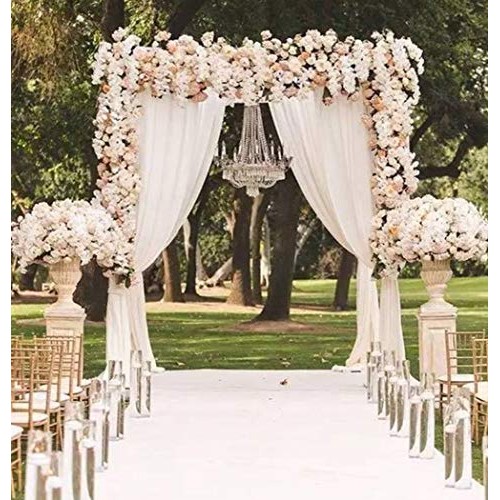 58 Solid Color Chiffon Fabric Rustic Sheer Bridal Wedding Party D...