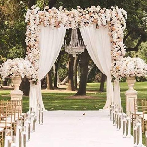 58 Solid Color Chiffon Fabric Rustic Sheer Bridal Wedding Party D...
