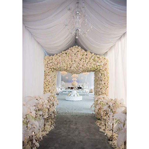 58 Solid Color Chiffon Fabric Rustic Sheer Bridal Wedding Party D...