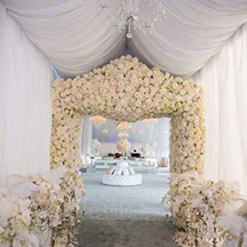 58 Solid Color Chiffon Fabric Rustic Sheer Bridal Wedding Party D...