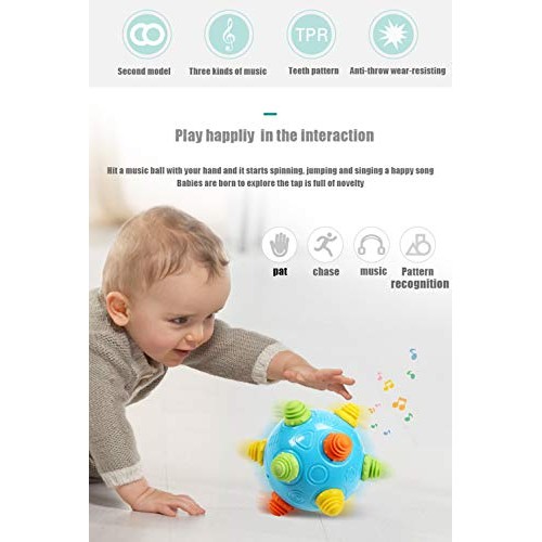 Toddlers Baby Music Shake Dancing Ball Toy, Move and Crawl Ball To...