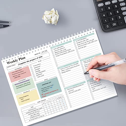 Weekly Planner To Do List Note Pad - Daily To Do List, Undated 52 ...