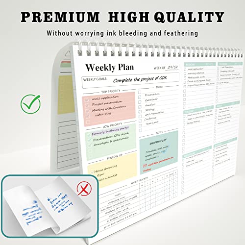 Weekly Planner To Do List Note Pad - Daily To Do List, Undated 52 ...