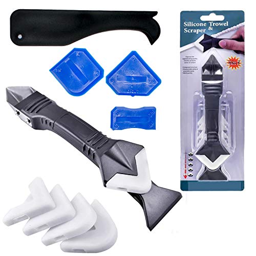 3 in 1 Silicone Caulking Tools（stainless steelhead）, Sealant Fin...