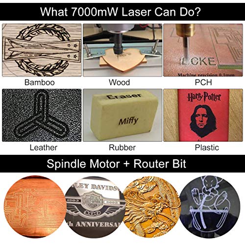 7W Laser Engraver CNC 3018 Pro GRBL Control Engraving Machine, 3 A...