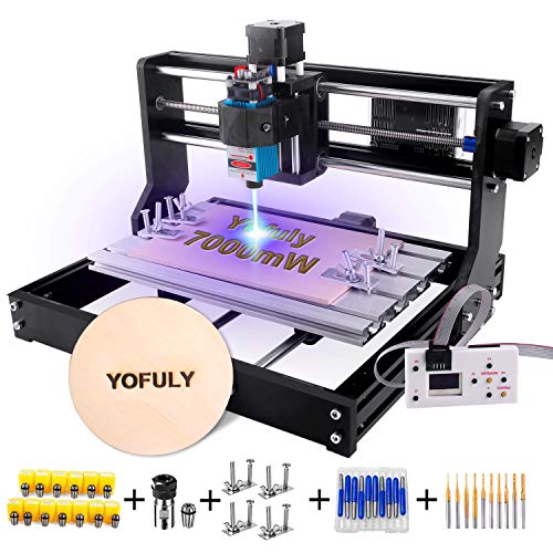 7W Laser Engraver CNC 3018 Pro GRBL Control Engraving Machine, 3 A...