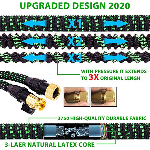 YOJULY Expandable Garden Hose,50 ft Leakproof Lightweight Garden W...