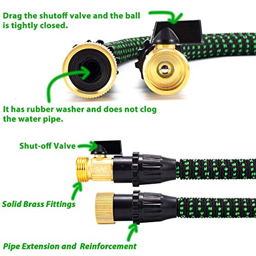 YOJULY Expandable Garden Hose,50 ft Leakproof Lightweight Garden W...