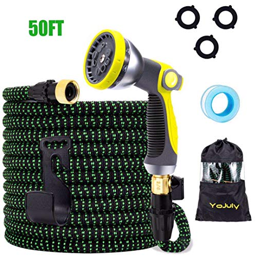 YOJULY Expandable Garden Hose,50 ft Leakproof Lightweight Garden W...