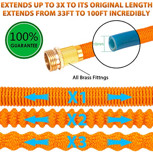 YOJULY Garden Hose Expandable -100ft Expandable Hose, Leakproof Li...