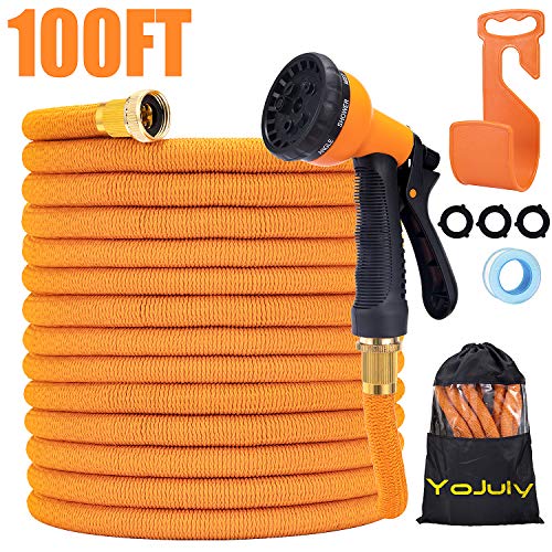 YOJULY Garden Hose Expandable -100ft Expandable Hose, Leakproof Li...