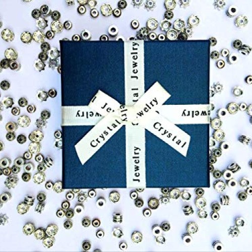 600 Pcs 12 Style Silver Spacer Beads Kit Yoker Jewelry Bead Charm ...