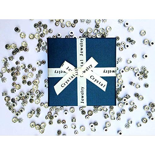 600 Pcs 12 Style Silver Spacer Beads Kit Yoker Jewelry Bead Charm ...