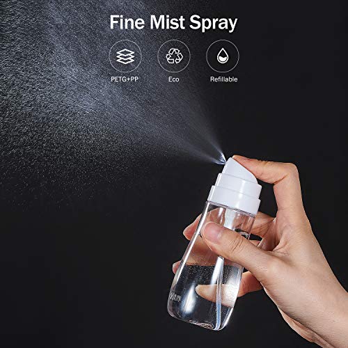 Small Spray Bottle with Fine Mist, 2 Pack 3.4oz/100ml Travel Spray...