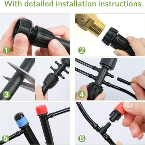 240FT Drip Irrigation System Kit, Yomile Automatic Garden Watering...