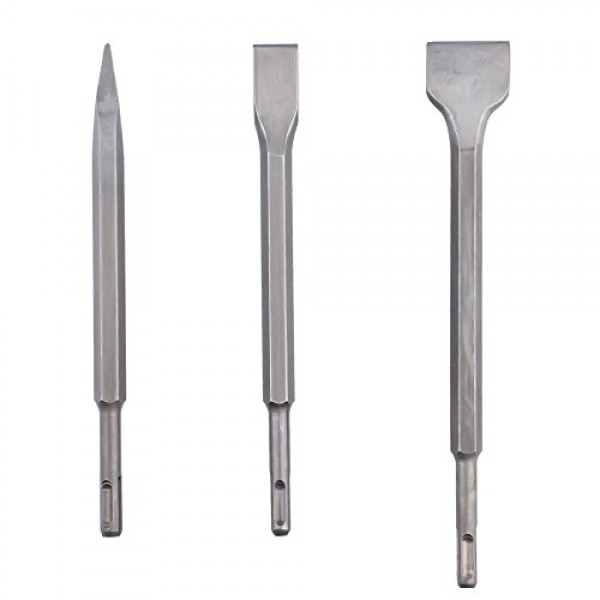 SDS-plus Hammer Drill Chisel Set, Rotary Hammer Bits Set ,3PCS Inc...
