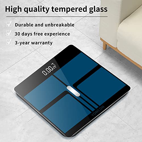 Digital Bathroom Scale for Body Weight, YONCON Body Weight Scale U...