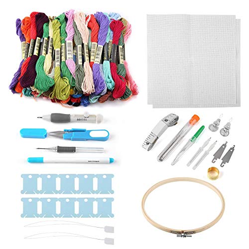 Yongfer Embroidery Pen Set-50 Color Knitting Thread Multi Tool Sew...