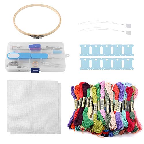 Yongfer Embroidery Pen Set-50 Color Knitting Thread Multi Tool Sew...