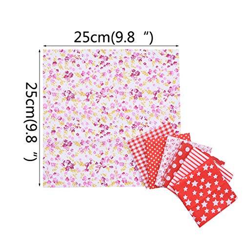 YONGSNOW 7pcs 9.8 x 9.8 25 x 25cm Assorted Floral Printed Squa...