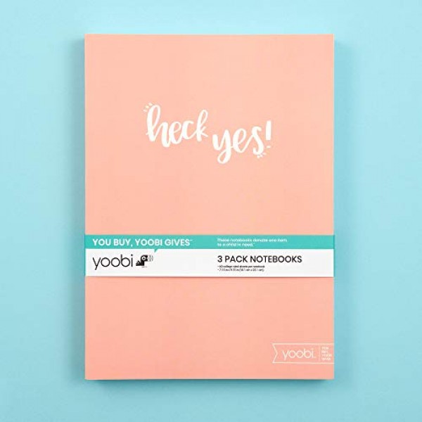 Yoobi | Notebook with Printed Cover | Blush Multicolor | Pack of 3