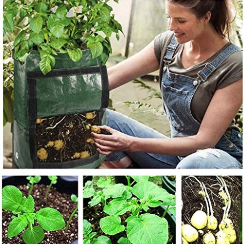 YOQXHY 3 Pack Potato Grow Bags 10 Gallon Garden Vegetables Plant...