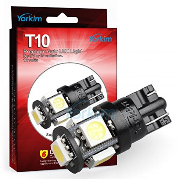 Yorkim 194 LED Bulbs White 6000k Super Bright Newest 5th Generatio...