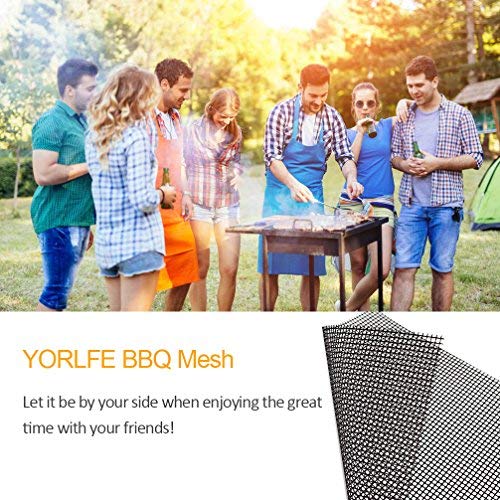 BBQ Grill Mesh Mat- Non-Stick Cooking Mats for Grilled Vegetables/...