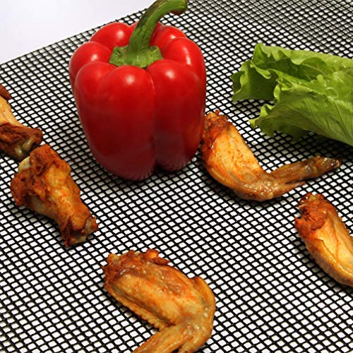BBQ Grill Mesh Mat- Non-Stick Cooking Mats for Grilled Vegetables/...