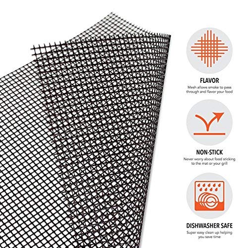BBQ Grill Mesh Mat- Non-Stick Cooking Mats for Grilled Vegetables/...