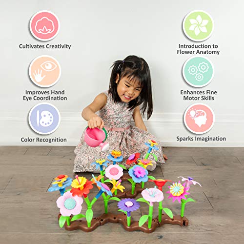 Yosh Kids Flower Garden Building Toys – Pretend Play Child Gardeni...