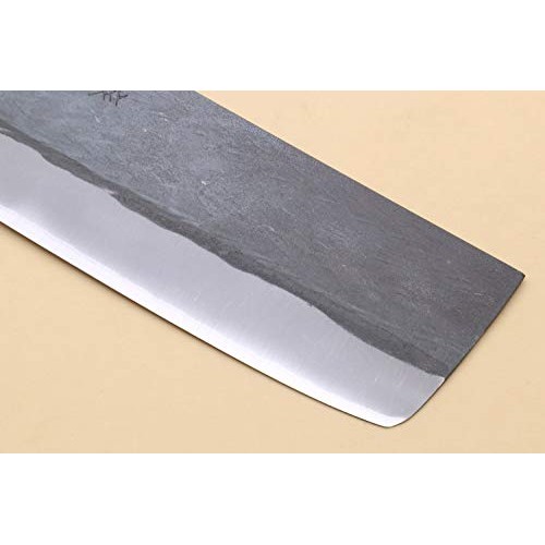 Yoshihiro Kurouchi Black-Forged Blue Steel Stainless Clad Nakiri J...