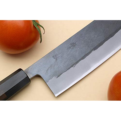 Yoshihiro Kurouchi Black-Forged Blue Steel Stainless Clad Nakiri J...
