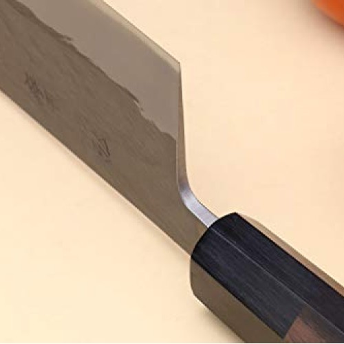 Yoshihiro Kurouchi Black-Forged Blue Steel Stainless Clad Nakiri J...