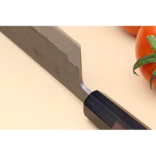 Yoshihiro Kurouchi Black-Forged Blue Steel Stainless Clad Nakiri J...