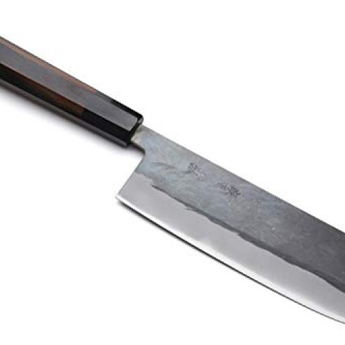Yoshihiro Kurouchi Black-Forged Blue Steel Stainless Clad Nakiri J...