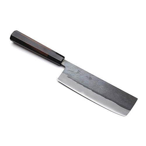 Yoshihiro Kurouchi Black-Forged Blue Steel Stainless Clad Nakiri J...
