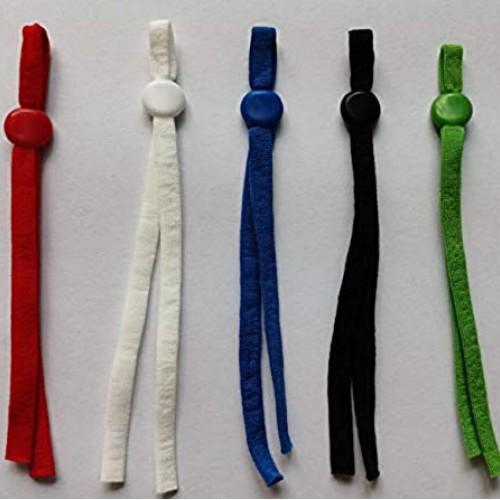 100 Pcs 1/4 Inch 6mm Sewing Elastic Band Cord with Adjustable Bu...
