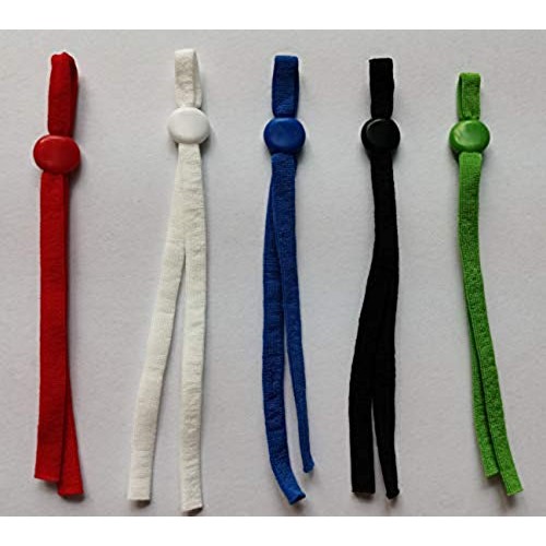 100 Pcs 1/4 Inch 6mm Sewing Elastic Band Cord with Adjustable Bu...