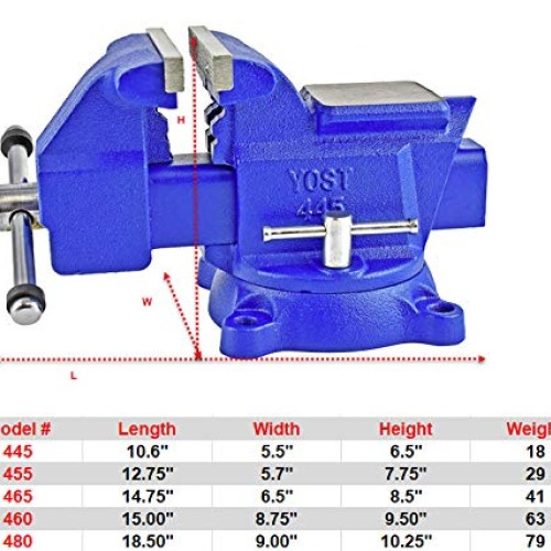 Yost Model 465 Heavy-Duty Industrial 6.5- Inch Combination Pipe an...