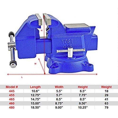 Yost Model 465 Heavy-Duty Industrial 6.5- Inch Combination Pipe an...