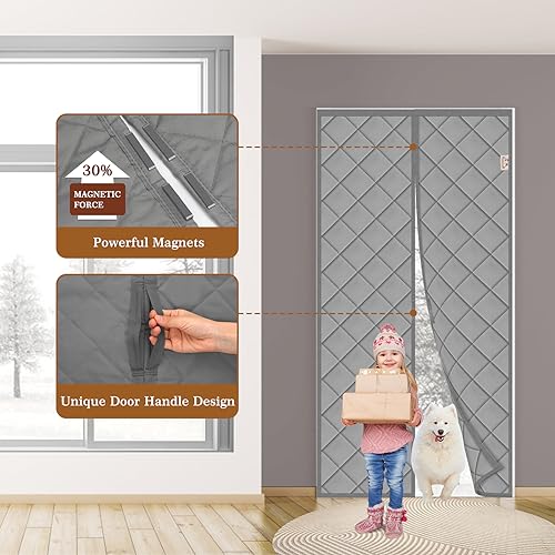Yotache Magnetic Thermal Insulated Door Curtain Fits Door Size 36 ...