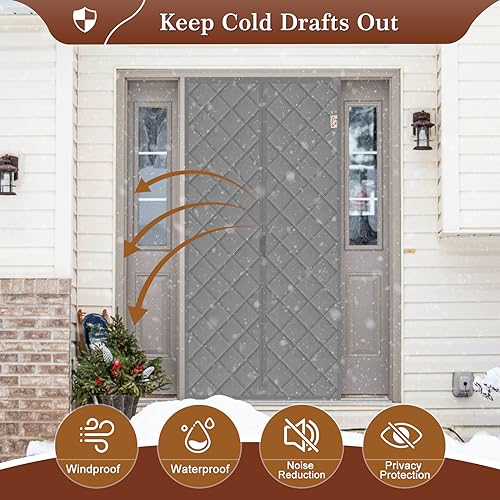 Yotache Magnetic Thermal Insulated Door Curtain Fits Door Size 36 ...