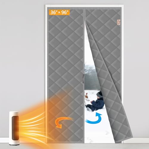 Yotache Magnetic Thermal Insulated Door Curtain Fits Door Size 36 ...