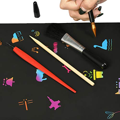 YOTINO 14 Pcs Scratch Art Tools Set, Scratch Sketch Art Painting w...