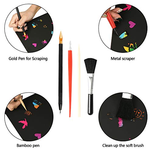 YOTINO 14 Pcs Scratch Art Tools Set, Scratch Sketch Art Painting w...