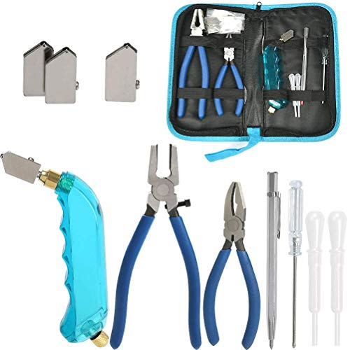 YOTINO Glass Cutting Tool Kit Includes Blue Grip Oil Feed Glass Cu...