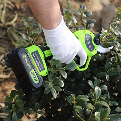 YOUGFIN Electric Pruning Shears for Gardening, Brushless Cordless ...