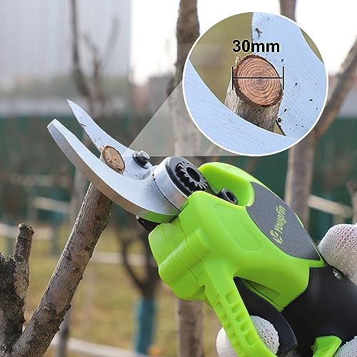 YOUGFIN Electric Pruning Shears for Gardening, Brushless Cordless ...